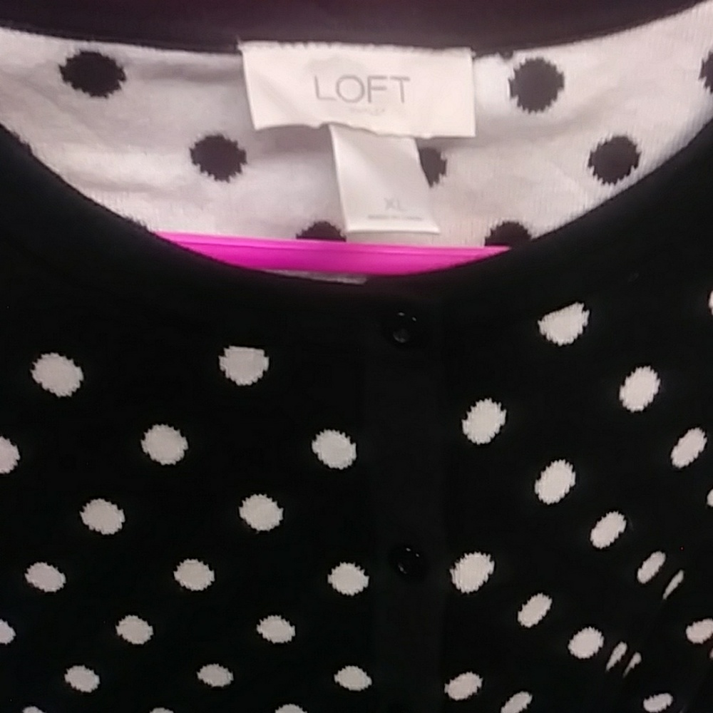 Loft polka dot cardigan